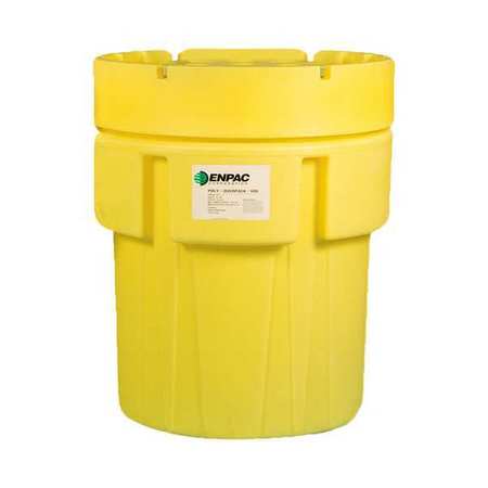 ENPAC Open Head Salvage Drum, Polyethylene, 600 gal, Unlined, Yellow 1051-YE