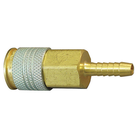 HANSEN Coupler Body, Hose Barb, 1/4, Brass B23AS37H