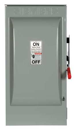 SIEMENS Nonfusible Safety Switch, Heavy Duty, 600V AC, 3PST, 200 A, NEMA 3R HNF364R