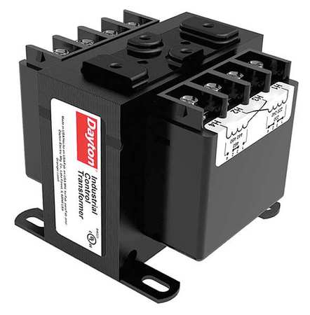 DAYTON Control Transformer, 350 VA, 80 Â°C, 12/24V AC, 120V AC 31EJ01