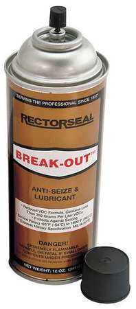 RECTORSEAL Anti Seize, Aerosol, Break Out, 12 oz. 73861