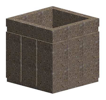 PETERSEN MANUFACTURING 24" x 24" Security Planter, Concrete P24X24