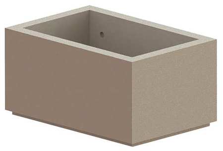 PETERSEN MANUFACTURING 36" x 24" Security Planter, Concrete P36X24X18