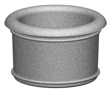 PETERSEN MANUFACTURING 36" Round Security Planter, Concrete A2