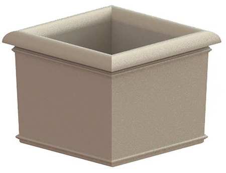 PETERSEN MANUFACTURING 48" x 48" Security Planter, Concrete A48X48X36