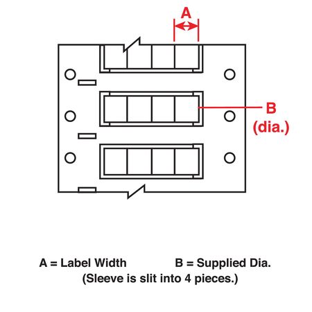 BRADY 1/2" x 41/64" White Wire Marking Sleeves PS-375-2-WT-S-4