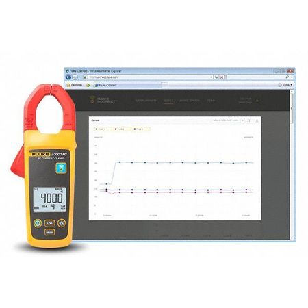 Fluke Wireless Clamp Meter Module, LCD, 400 A, 1.3 in (33 mm) Jaw Capacity, Cat III 600V Safety Rating FLK-A3000FC