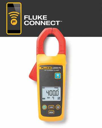 Fluke Wireless Clamp Meter Module, LCD, 400 A, 1.3 in (33 mm) Jaw Capacity, Cat III 600V Safety Rating FLK-A3000FC