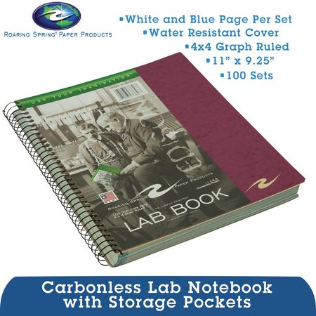 Roaring Spring Lab Notebook, 9-1/4 in. x 11 in., Assorted 77646
