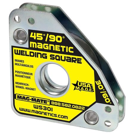 Mag-Mate Magnetic Weld Square, 3-3/4x3/4in, 60lb WS301