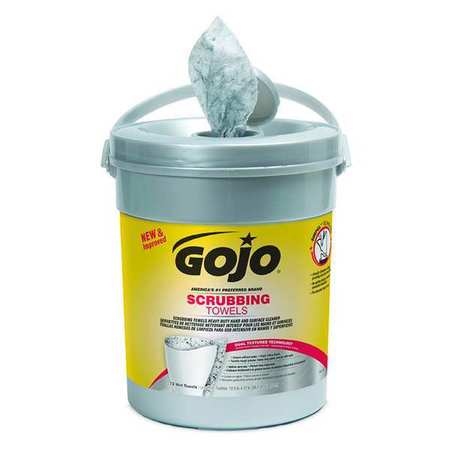 Gojo Scrubbing Towels, Citrus, 12 inL, 10.5 inW 6396-06