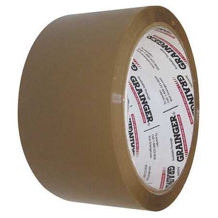 Zoro Select Carton Sealing Tape, Tan, 48mmx50m, PK36 31HJ30