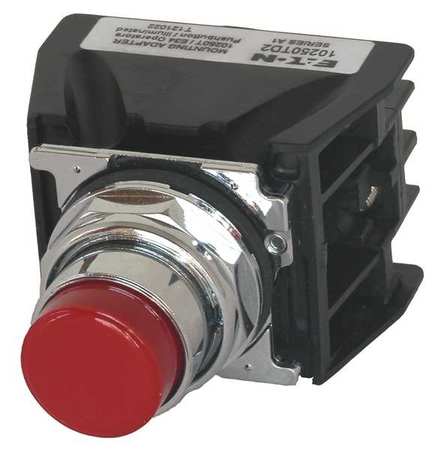 EATON Hazardous Location Push Button with Contacts, 30 mm, 1 NC, 1 NO, Red 10250T708R