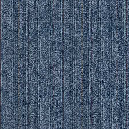 ZORO SELECT Carpet Tile, 19-11/16in. L, Blue, PK20 31HL81