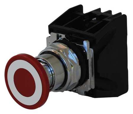EATON Non-Illuminated Push Button, 30 mm, 2NO/2NC, Red 10250T715R