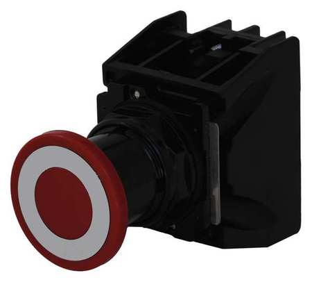 EATON Non-Illuminated Push Button, 30 mm, 1NO/1NC, Red E34EX714R