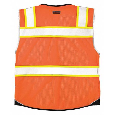 Kishigo Medium Men's Safety Vest, Orange 1516-M