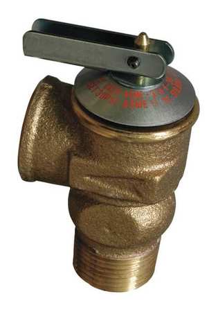 CASH ACME Safety Relief Valve, Brass, 3/4in., 30 psi F-30