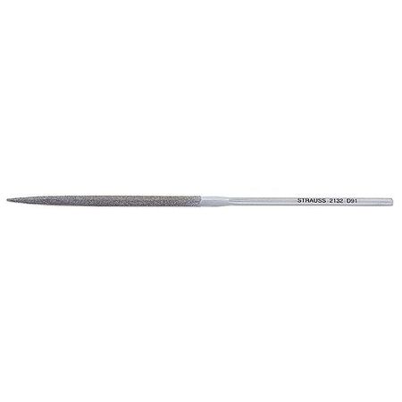 STRAUSS Needle File, Swiss, Triangular, 5-1/2 In. L NF2132D126