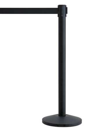 Queueway Barrier Post with Belt, Metal, 7-1/2 ft. L QWAYPOST-33-B9