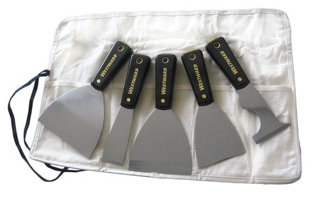 Westward Putty Knife/Painters Tool Set, 3" W, 5 Pc. 31MJ75