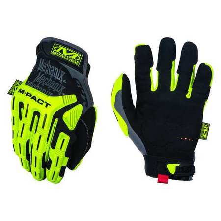 MECHANIX WEAR Hi-Vis Cut Resistant Impact Gloves, A5 Cut Level, Uncoated, M, 1 PR SMP-C91-009