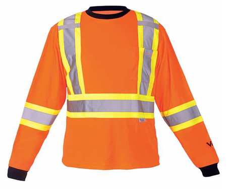 VIKING Viking Safety Poly/Cotton LS T-Org 6015O-XXXXL