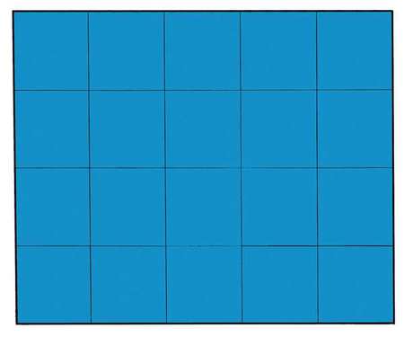 MAGNA VISUAL Magnetic Squares, 3/4 In. W, Blue, PK20 FI-225