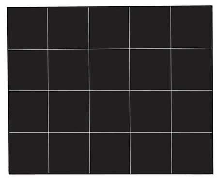 MAGNA VISUAL Magnetic Squares, 3/4 In. W, Black, PK20 FI-227