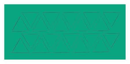 MAGNA VISUAL Magnetic Triangles, 3/4 In. W, Green, PK20 FI-326