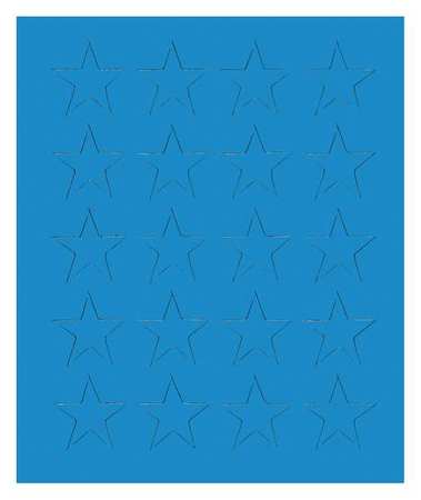 MAGNA VISUAL Magnetic Stars, 3/4 In. W, Blue, PK20 FI-525