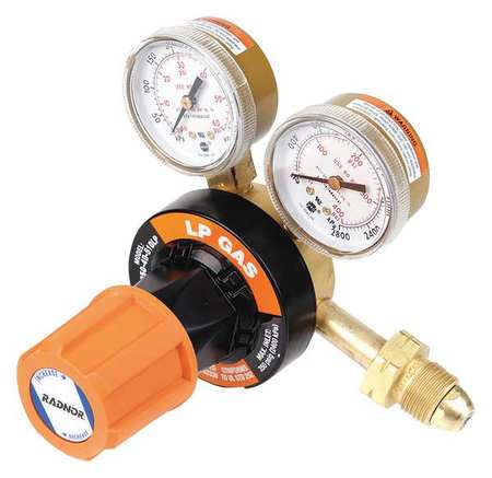 RADNOR Gas Regulator, Single Stage, CGA-510, 2 to 40 psi, Use With: Alternate Fuel Gases RAD64003863