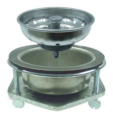 KISSLER Basket Strainer, Stainless Steel, 17 ga. 59-2030