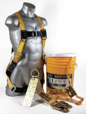 Guardian Equipment Roofer's Fall Protection Kit, Size: S-L 00815