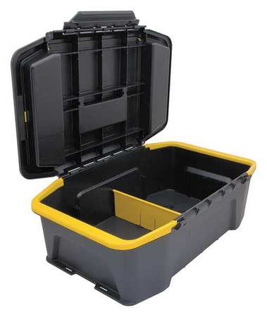 Stanley Click 'N' Connect(TM) Tool Box, Plastic, Black, 12.3" W x 6.6" H STST19950