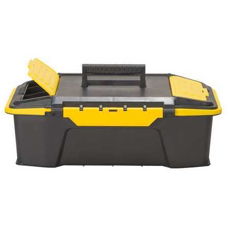 Stanley Click 'N' Connect(TM) Tool Box, Plastic, Black, 12.3" W x 6.6" H STST19950