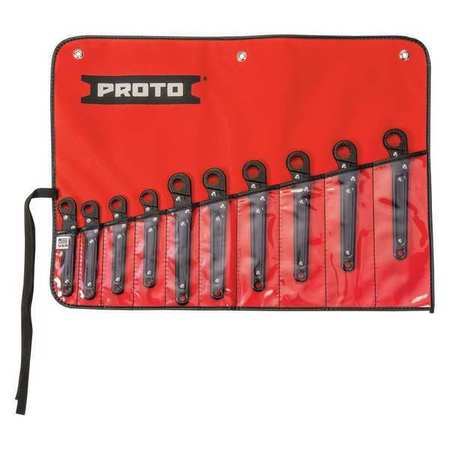 PROTO Flare Nut Wrench Set, 10 Pieces, 12 Pts J3800M