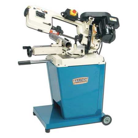 BAILEIGH INDUSTRIAL Band Saw, 5-1/2" x 6" Rectangle, 5" Round, 5 in Square, 110V AC V, 0.75 hp HP BS-128M