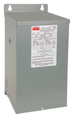 DAYTON Single Phase Transformer, 3 kVA, NEMA 3R, 115 °C, 120/240V AC, 240/480V AC 31YD59