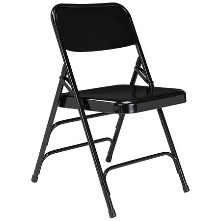 National Public Seating Folding Chair, Black, 18-3/4 In., PK4 310
