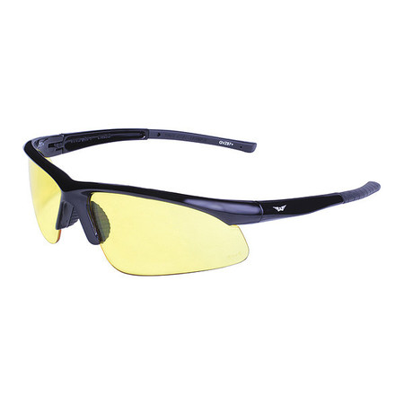 Global Vision Safety Glasses With Black Frame And Yellow Lens, Gender: Unisex AMBASSYT