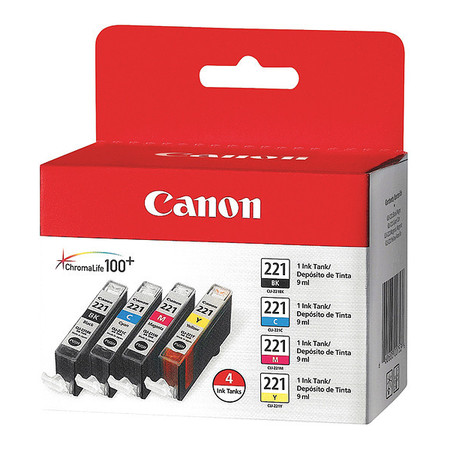 CANON Crtdgs, 6, Custm02,150 Photopaper, PK4 CLI221CLPK