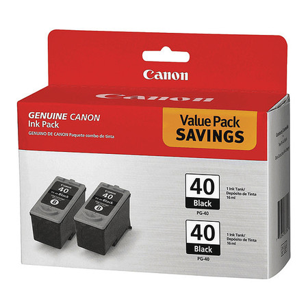 CANON Cartridges, Ink, Black/Tricolor, 4 x 6", PK2 PG40TWINPK