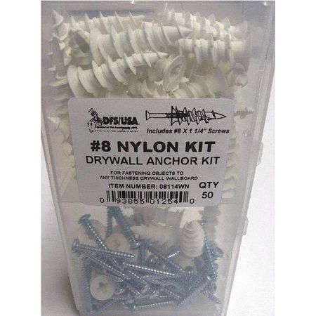DFS Nylon Wall Driller Kit, No. 8 08114WN