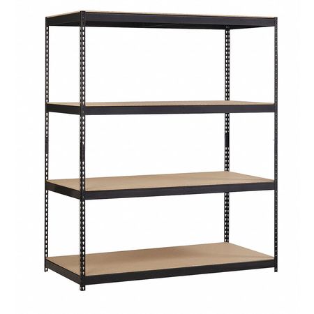 IRON HORSE Boltless Shelving Unit, 33"D x 69"W x 84"H, 4 Shelves, Steel 21199