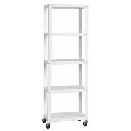 SPACE SOLUTIONS SOHO Mobile Bookcase, 72" H, White 21753