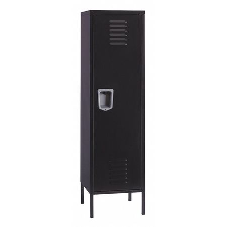 Space Solutions Personal Locker, 15x15x54", Black, 15 in W, 15 in D, 54 in H, (1) Wide, Black 21898