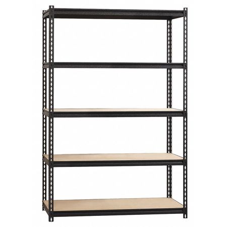 IRON HORSE Boltless Shelving Unit, 5 Shelves, Steel, 24 in D x 48 in W x 72 in H 20994