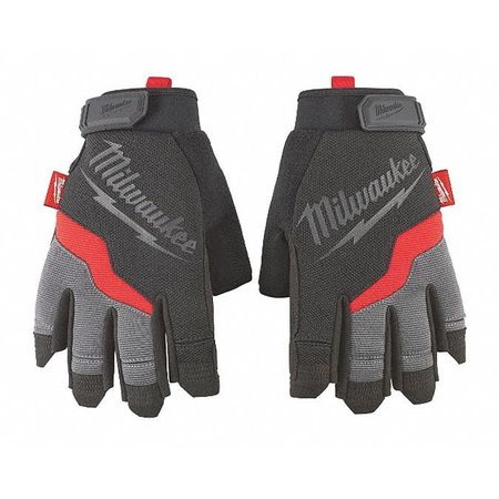 MILWAUKEE TOOL Gloves, Work, Fingerless, Large 48-22-8742