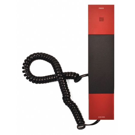 BITTEL Telephone, Single Line Trimline, Red/Black HT20R
